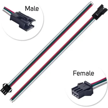 3 Pin LED Şerit Bağlantı Konnektörü (Adreslenebilir Şerit için)